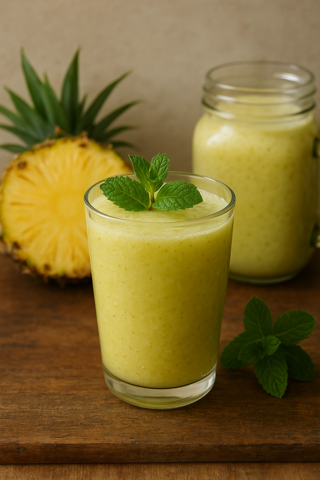 Abacaxi com hortelã